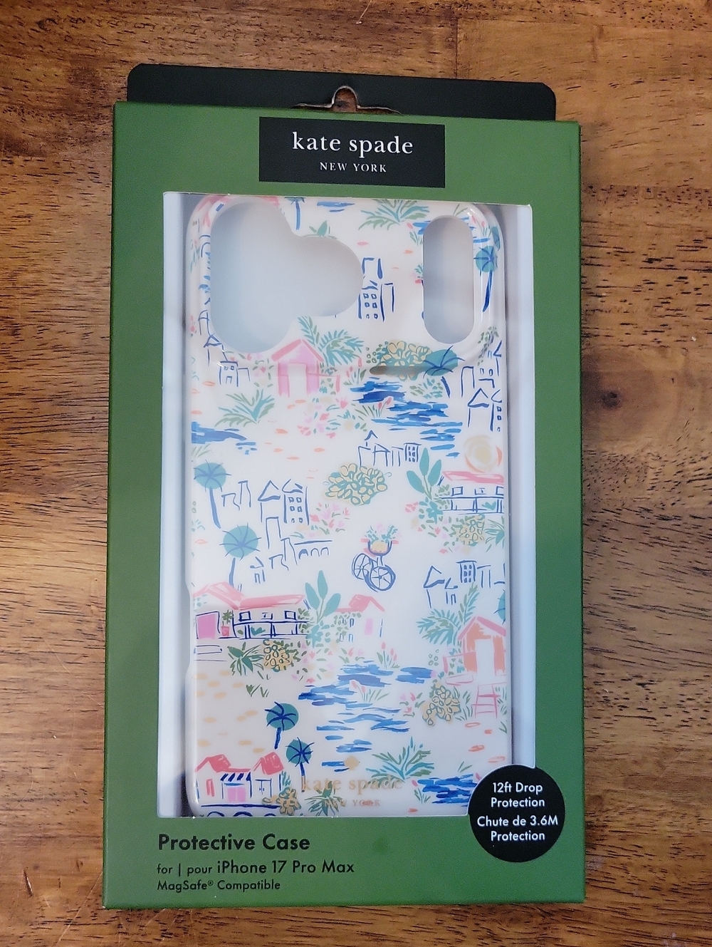 Kate Spade Floral Tropical Scenic Protective Case for iPhone 17 Pro Max NWT
